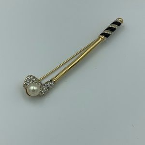 Vintage Rhinestone Golf Club Pin